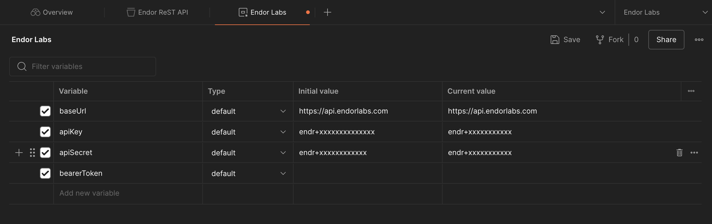 Postman Variables