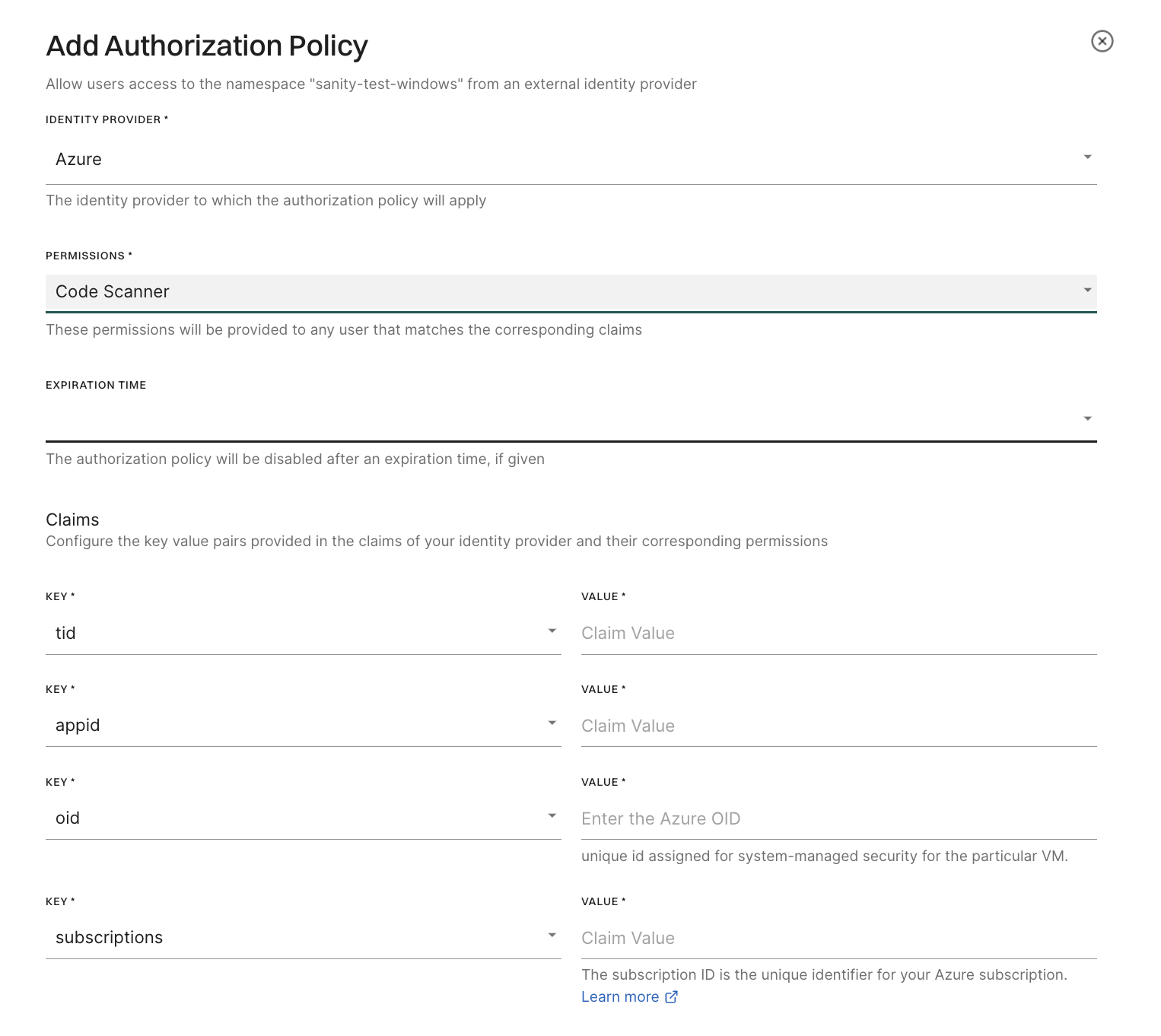 azure authorization policy