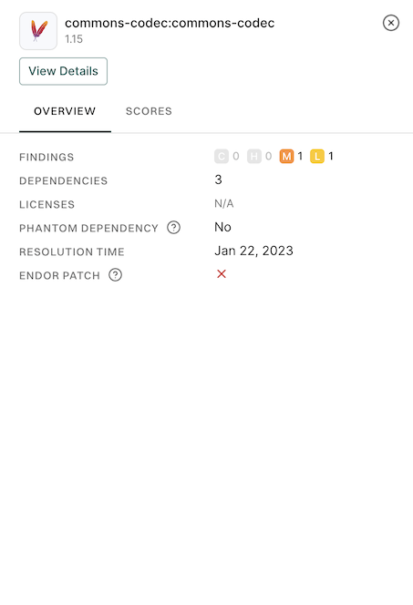 Dependency details