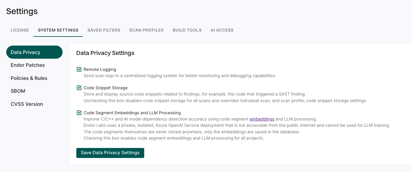 Enable embeddings