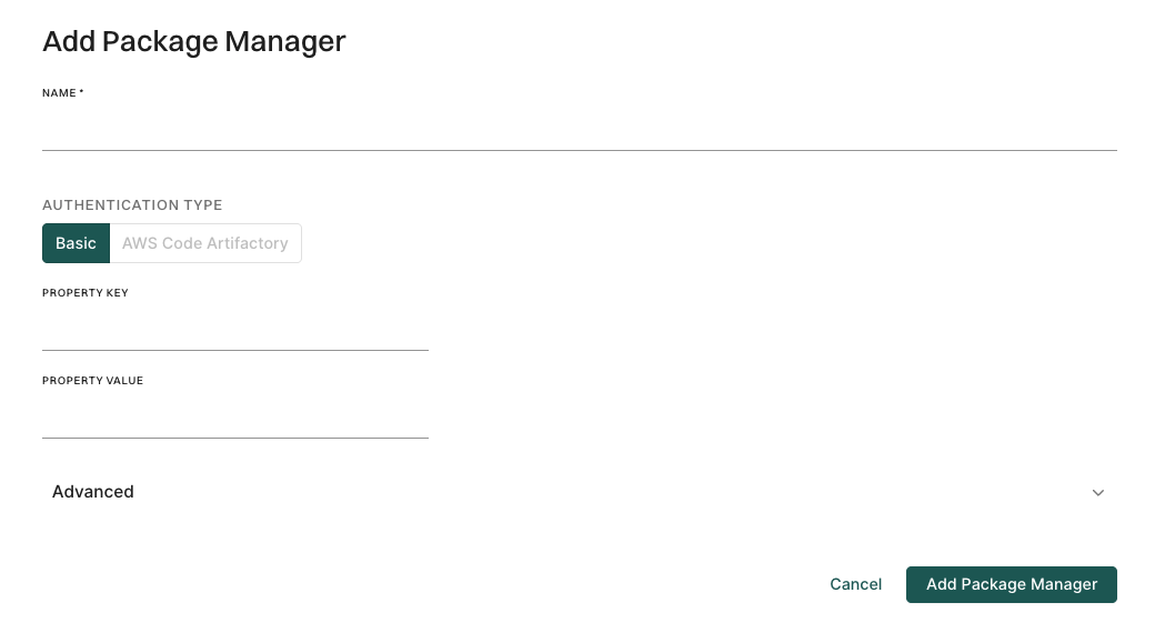 Basic Authentication for package manager integrations