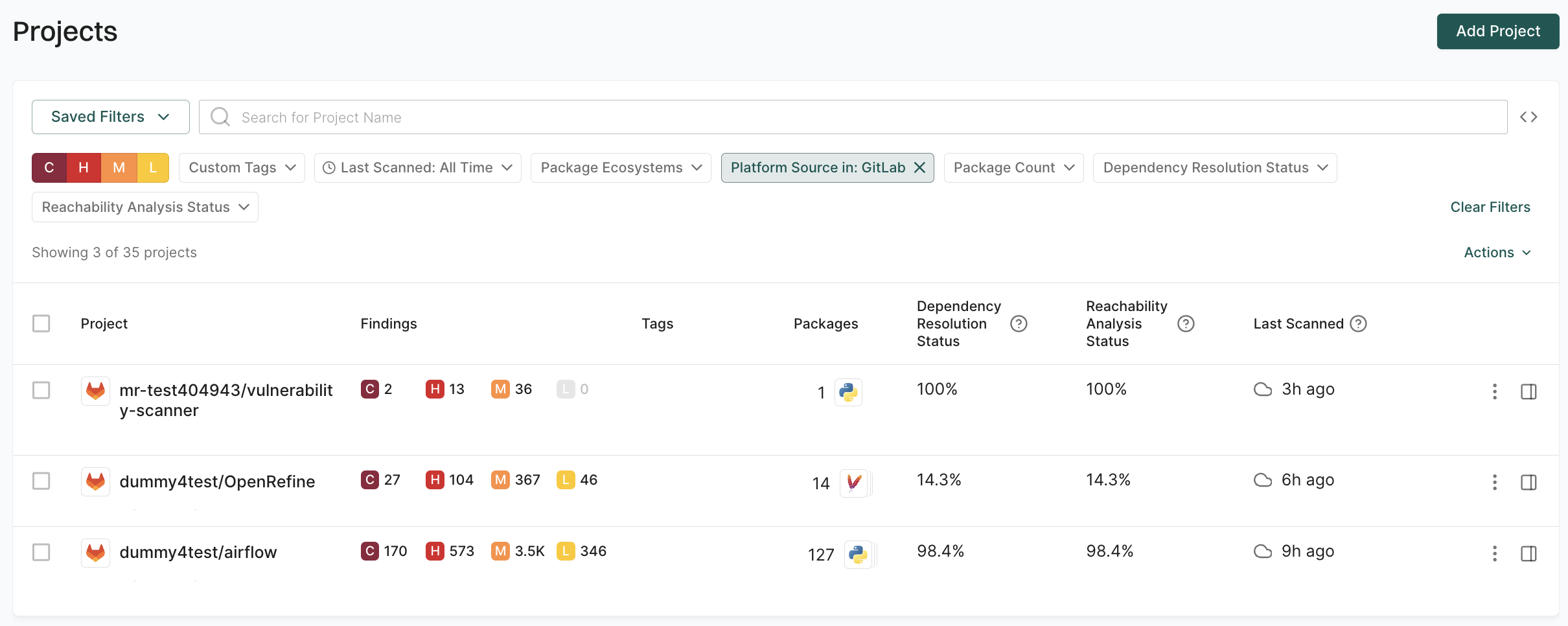filter by source platform