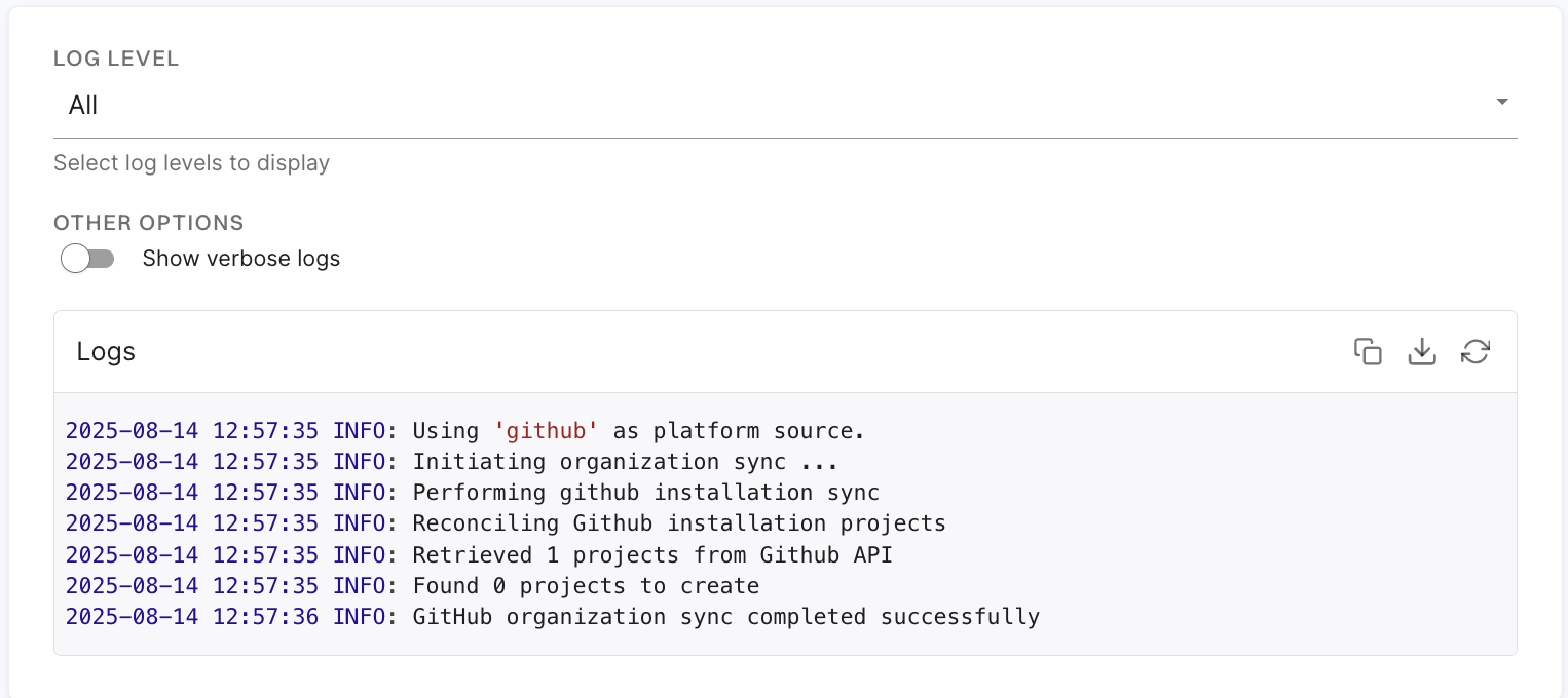 sync logs